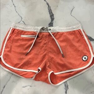 Vuori Coral Athletic Shorts with White Trim